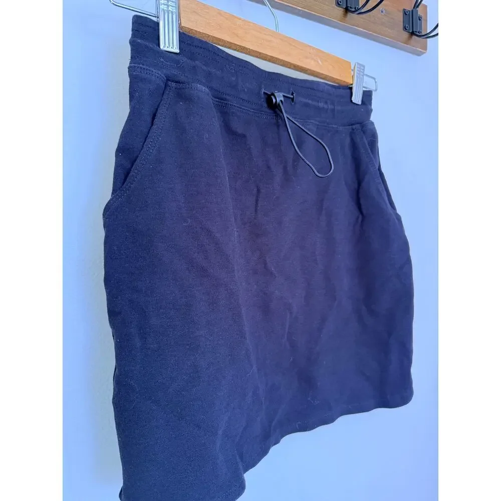 Sundry for Evereve Black Drawstring Mini Skirt Women’s 0 XS Pockets